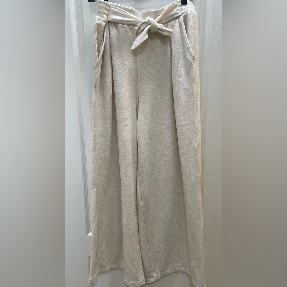 Daily Practice Light Beige Wide Leg with Pockets